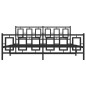 vidaXL Estructura de cama cabecero y estribo metal negro 183x213 cm vidaXL Estructura de cama cabecero y estribo metal negro 183x213 cm