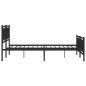 vidaXL Estructura de cama cabecero y estribo metal negro 183x213 cm vidaXL Estructura de cama cabecero y estribo metal negro 183x213 cm