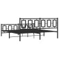 vidaXL Estructura de cama cabecero y estribo metal negro 183x213 cm vidaXL Estructura de cama cabecero y estribo metal negro 183x213 cm