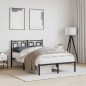 vidaXL Estructura de cama con cabecero metal negro 120x200 cm