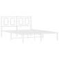 vidaXL Estructura de cama con cabecero metal blanca 140x200 cm