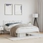 vidaXL Estructura de cama con cabecero metal blanca 140x200 cm