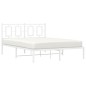 vidaXL Estructura de cama con cabecero metal blanca 140x200 cm