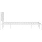 vidaXL Estructura de cama con cabecero metal blanca 140x200 cm