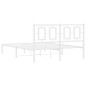 vidaXL Estructura de cama con cabecero metal blanca 140x200 cm