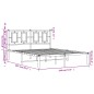 vidaXL Estructura de cama con cabecero metal blanca 140x200 cm