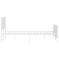 vidaXL Estructura cama metal con cabecero y estribo blanco 140x200 cm vidaXL Estructura cama metal con cabecero y estribo blanco 140x200 cm