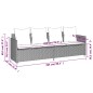 vidaXL Tumbona con cojines ratán sintético gris claro vidaXL Tumbona con cojines ratán sintético gris claro