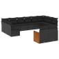 vidaXL Set de sofás de jardín 12 piezas cojines ratán sintético negro vidaXL Set de sofás de jardín 12 piezas cojines ratán sintético negro