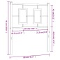 vidaXL Cabecero de metal blanco 75 cm vidaXL Cabecero de metal blanco 75 cm
