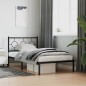 vidaXL Estructura de cama con cabecero metal negro 100x200 cm vidaXL Estructura de cama con cabecero metal negro 100x200 cm