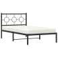 vidaXL Estructura de cama con cabecero metal negro 100x200 cm vidaXL Estructura de cama con cabecero metal negro 100x200 cm