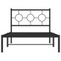 vidaXL Estructura de cama con cabecero metal negro 100x200 cm vidaXL Estructura de cama con cabecero metal negro 100x200 cm