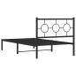 vidaXL Estructura de cama con cabecero metal negro 100x200 cm vidaXL Estructura de cama con cabecero metal negro 100x200 cm