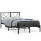 vidaXL Estructura de cama con cabecero metal negro 120x190 cm vidaXL Estructura de cama con cabecero metal negro 120x190 cm