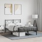 vidaXL Estructura de cama con cabecero metal negro 120x190 cm vidaXL Estructura de cama con cabecero metal negro 120x190 cm