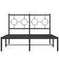 vidaXL Estructura de cama con cabecero metal negro 120x190 cm vidaXL Estructura de cama con cabecero metal negro 120x190 cm