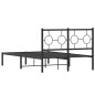 vidaXL Estructura de cama con cabecero metal negro 120x190 cm vidaXL Estructura de cama con cabecero metal negro 120x190 cm