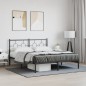 vidaXL Estructura de cama con cabecero metal negro 150x200 cm vidaXL Estructura de cama con cabecero metal negro 150x200 cm