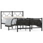 vidaXL Estructura de cama cabecero y estribo metal negro 120x200 cm vidaXL Estructura de cama cabecero y estribo metal negro 120x200 cm