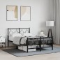 vidaXL Estructura de cama cabecero y estribo metal negro 120x200 cm vidaXL Estructura de cama cabecero y estribo metal negro 120x200 cm