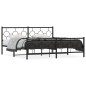 vidaXL Estructura de cama cabecero y estribo metal negro 183x213 cm
