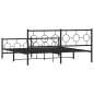 vidaXL Estructura de cama cabecero y estribo metal negro 183x213 cm