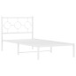 vidaXL Estructura de cama de metal con cabecero blanco 90x200 cm vidaXL Estructura de cama de metal con cabecero blanco 90x200 cm