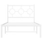 vidaXL Estructura de cama de metal con cabecero blanco 90x200 cm vidaXL Estructura de cama de metal con cabecero blanco 90x200 cm