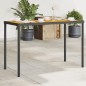 vidaXL Mesa de jardín superficie de madera ratán PE negro 115x54x74 cm vidaXL Mesa de jardín superficie de madera ratán PE negro 115x54x74 cm