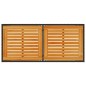 vidaXL Mesa de jardín superficie de madera ratán PE negro 115x54x74 cm vidaXL Mesa de jardín superficie de madera ratán PE negro 115x54x74 cm