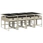 vidaXL Set comedor de jardín 9 pzas cojines ratán sintético gris claro vidaXL Set comedor de jardín 9 pzas cojines ratán sintético gris claro