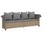 vidaXL Tumbona con capota y cojines ratán sintético beige vidaXL Tumbona con capota y cojines ratán sintético beige
