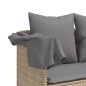 vidaXL Tumbona con capota y cojines ratán sintético beige vidaXL Tumbona con capota y cojines ratán sintético beige