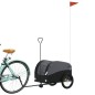 vidaXL Remolque para bicicleta hierro negro 30 kg vidaXL Remolque para bicicleta hierro negro 30 kg