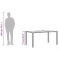 vidaXL Mesa de jardín superficie de vidrio ratán PE gris 150x90x75 cm vidaXL Mesa de jardín superficie de vidrio ratán PE gris 150x90x75 cm