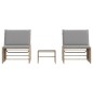 vidaXL Tumbonas con mesita 2 unidades ratán sintético beige vidaXL Tumbonas con mesita 2 unidades ratán sintético beige