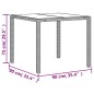 vidaXL Mesa de jardín superficie de vidrio ratán PE gris 90x90x75 cm vidaXL Mesa de jardín superficie de vidrio ratán PE gris 90x90x75 cm