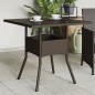 vidaXL Mesa de jardín superficie de vidrio ratán PE marrón 80x80x75 cm vidaXL Mesa de jardín superficie de vidrio ratán PE marrón 80x80x75 cm
