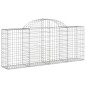 vidaXL Cestas de gaviones 40 uds forma de arco hierro 200x30x80/100 cm