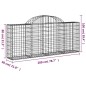 vidaXL Cestas de gaviones 40 uds forma de arco hierro 200x30x80/100 cm