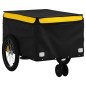 vidaXL Remolque para bicicleta hierro negro y amarillo 30 kg vidaXL Remolque para bicicleta hierro negro y amarillo 30 kg