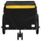 vidaXL Remolque para bicicleta hierro negro y amarillo 30 kg vidaXL Remolque para bicicleta hierro negro y amarillo 30 kg
