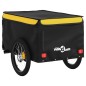 vidaXL Remolque para bicicleta hierro negro y amarillo 30 kg vidaXL Remolque para bicicleta hierro negro y amarillo 30 kg