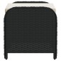 vidaXL Taburete de jardín con cojín ratán sintético negro 58x46x46 cm vidaXL Taburete de jardín con cojín ratán sintético negro 58x46x46 cm