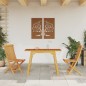 vidaXL Mesa de comedor de jardín madera maciza de acacia 110x56x75 cm vidaXL Mesa de comedor de jardín madera maciza de acacia 110x56x75 cm