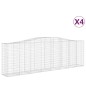 vidaXL Cestas de gaviones 4 uds forma de arco hierro 400x50x120/140 cm vidaXL Cestas de gaviones 4 uds forma de arco hierro 400x50x120/140 cm