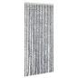 vidaXL Cortina antimoscas chenilla gris negro y blanco 100x200 cm vidaXL Cortina antimoscas chenilla gris negro y blanco 100x200 cm