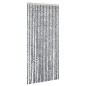 vidaXL Cortina antimoscas chenilla gris negro y blanco 90x200 cm vidaXL Cortina antimoscas chenilla gris negro y blanco 90x200 cm