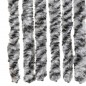 vidaXL Cortina antimoscas chenilla gris negro y blanco 90x200 cm vidaXL Cortina antimoscas chenilla gris negro y blanco 90x200 cm